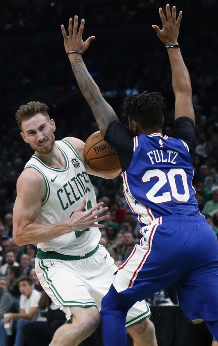 Gordon Hayward played his first regular-season home game as a Celtic Tuesday, and missed 8 of 12 shots in a 100-87 win over the 76ers. Hayward tied a career high with four steals.