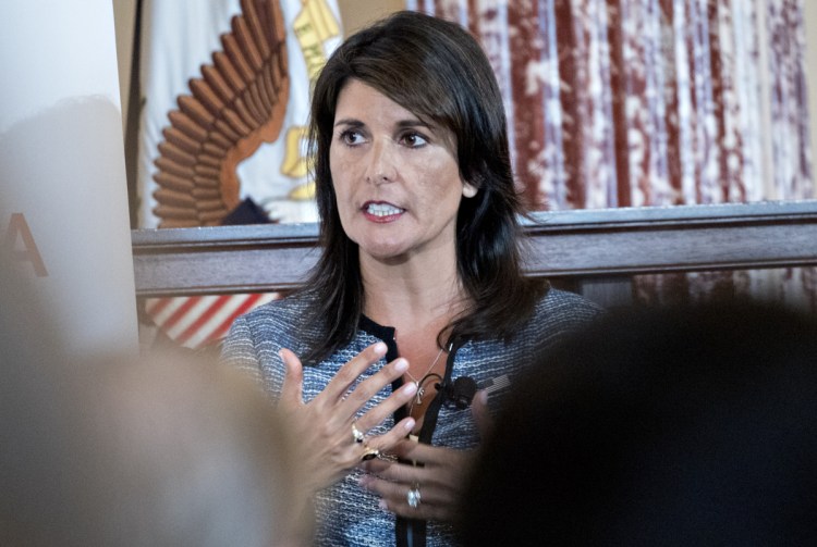 Nikki Haley, U.S. ambassador to the United Nations, at the State Department in Washington in May.