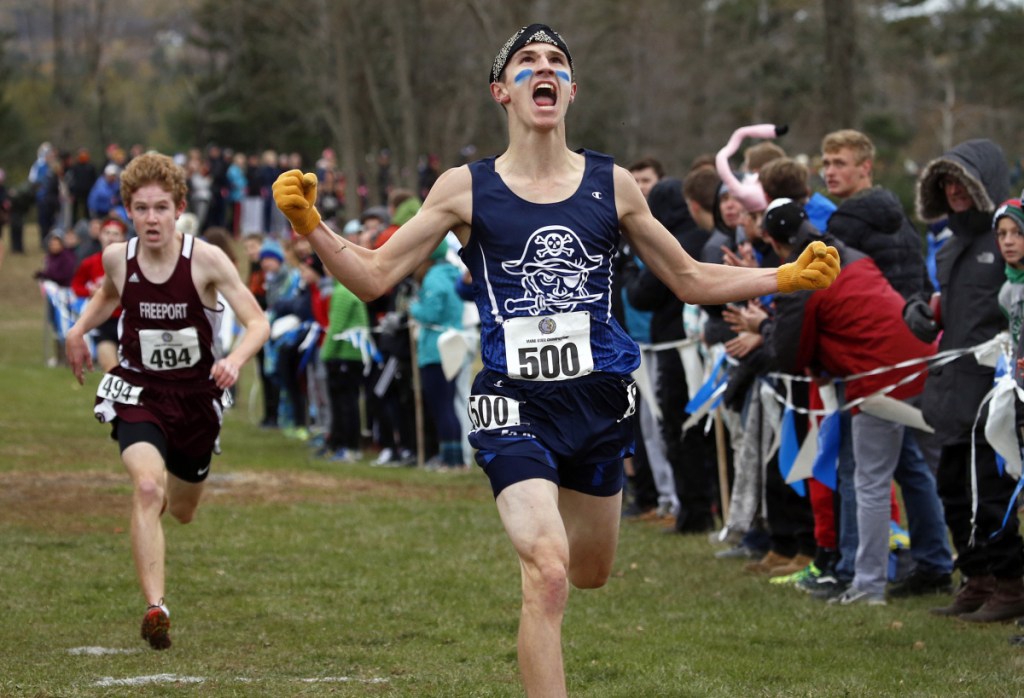Alfie Walker of Fryeburg Academy was eighth in the Class B South regional and hadn't beaten any of the top contenders for the cross country state title. That all changed Saturday when he captured the championship, running past Martin Horne of Freeport with the finish line in sight.