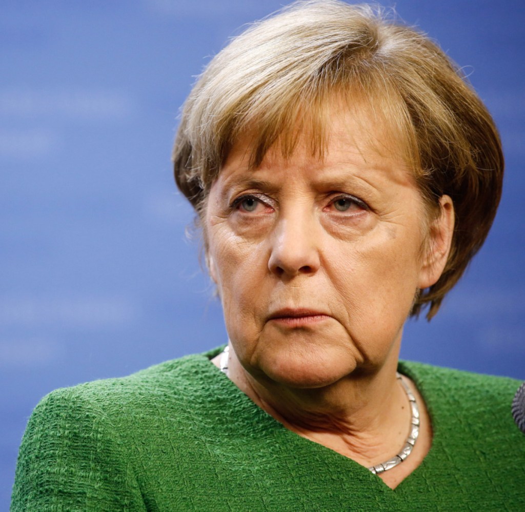 German Chancellor Angela Merkel, who has been in office for nearly 13 years, said during a news conference Monday that she would give up the leadership of her Christian Democratic Union at a party congress in December.