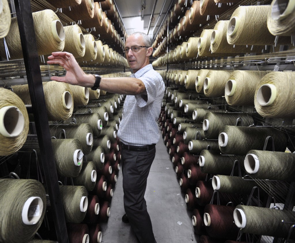 Johan Moulin, president of Flemish Master Weavers in Sanford, praised the governor and Maine's congressional delegation for assisting in obtaining the special foreign trade zone designation.
