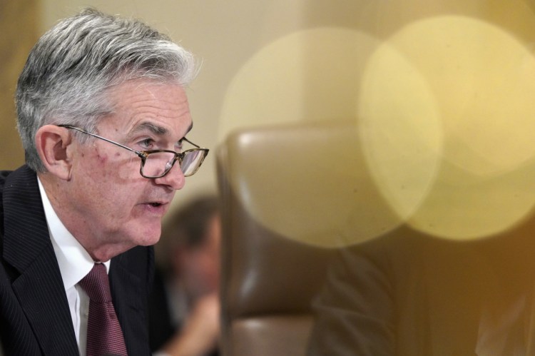 Chairman Jerome Powell speaks as the Federal Reserve Board meets Wednesday in Washington to discuss proposals to ease compliance burdens for non-Wall Street banks.