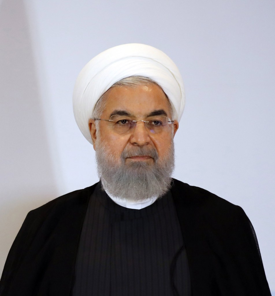 Hassan Rouhani, Iran's president, during a news conference in Bern, Switzerland, on July 3, 2018. MUST CREDIT: Bloomberg photo by Stefan Wermuth.
