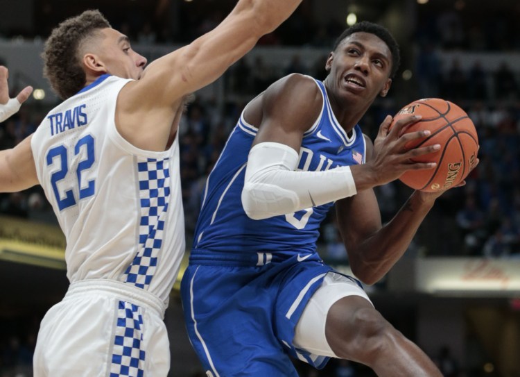Duke forward R.J. Barrett is one of four freshmen that took over the season opener against Kentucky on Tuesday night. Barrett was joined by Zion Williamson, Tre Jones and Cam Reddish in piling up a 118-84 win.