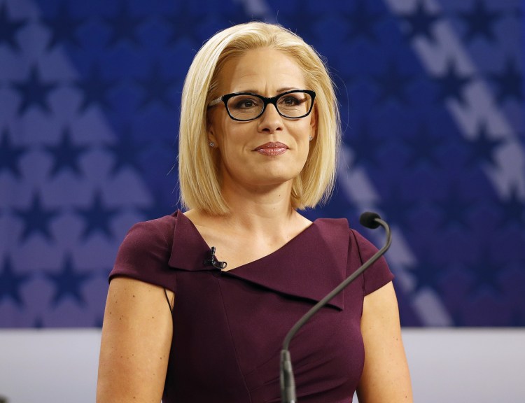 U.S. Rep. Kyrsten Sinema, D-Ariz., won Arizona's open U.S. Senate seat, beating Republican Rep. Martha McSally in the battle to replace Republican Sen. Jeff Flake, it was announced Monday. The race was among the most closely watched in the nation.