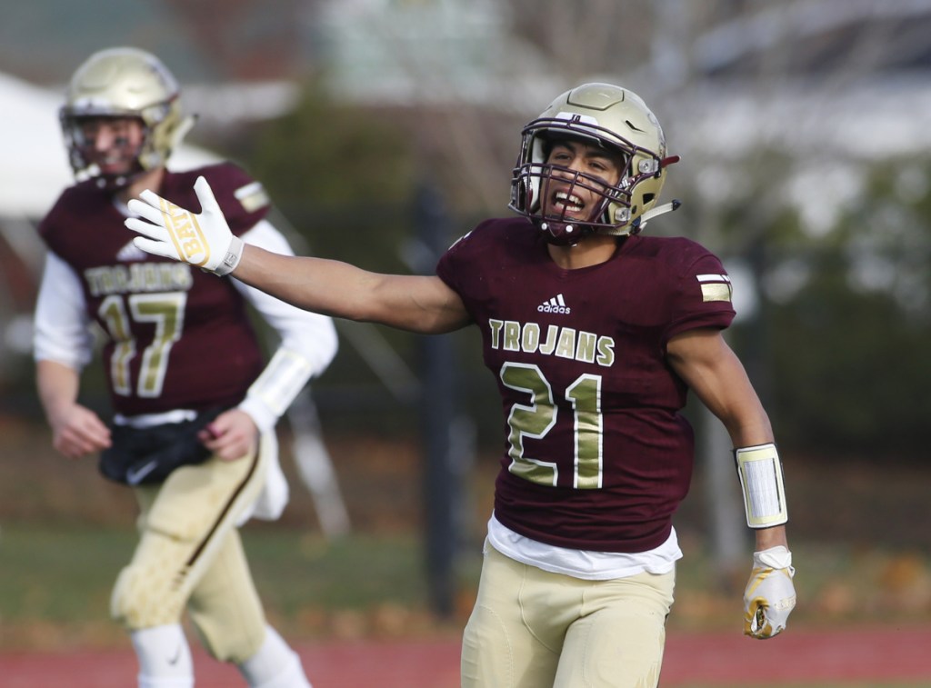 Anthony Bracamonte took over for Thornton Academy in the Class A South final, rushing for 300 yards and scoring four touchdowns.
