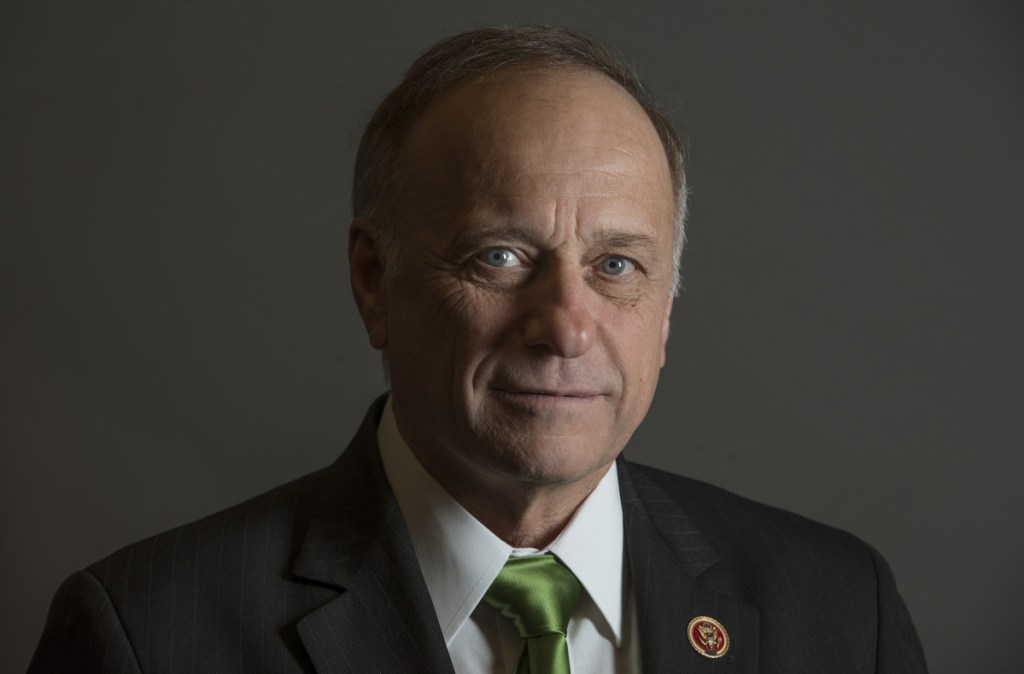 Rep. Steve King, R-Iowa, in his office in Washington, D.C. MUST CREDIT: Washington Post photo by Bill O'Leary