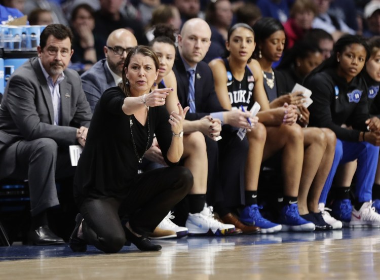 Duke Coach Joanne P. McCallie coached at the University of Maine for eight seasons with tremendous success.