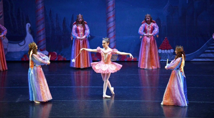 Adrienne Pelletier in the Maine State Ballet production of "The Nutcracker." Pelletier is sharing the role of the Sugar Plum Fairy with her sister Rhiannon.