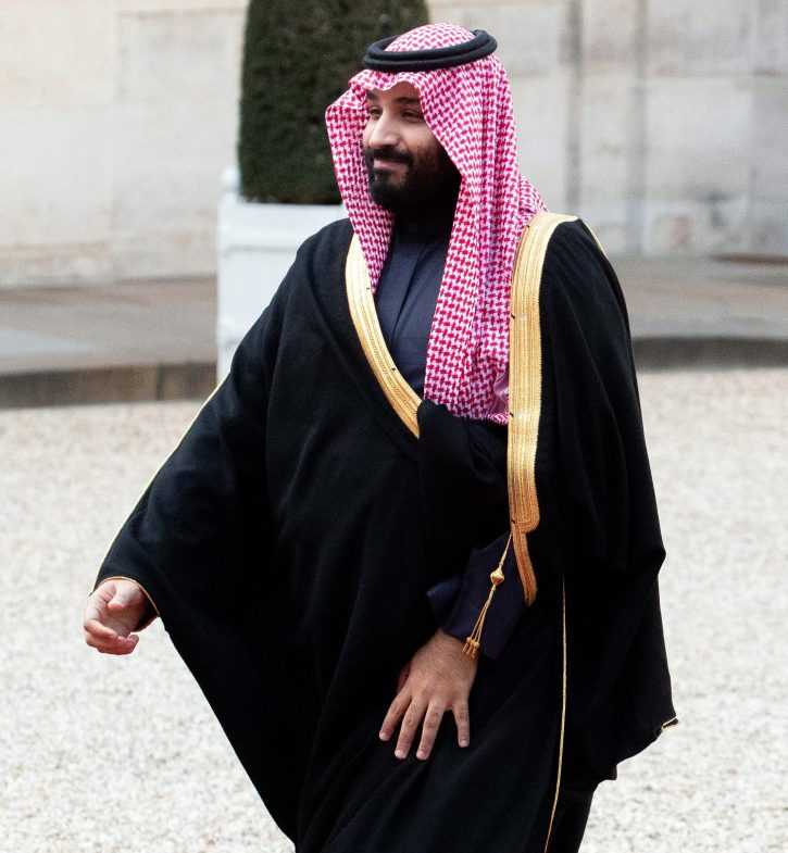 Mohammed bin Salman, Saudi Arabia's crown prince, arrives at the Elysee palace in Paris in April. The CIA has concluded that he ordered the killing of Jamal Khashoggi in October.