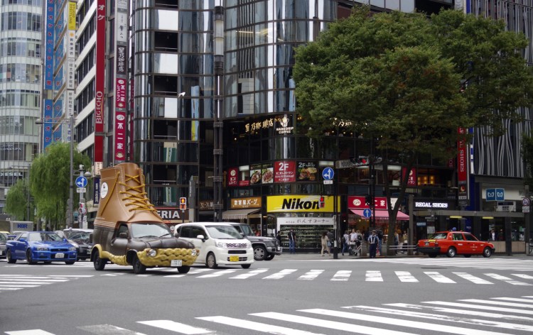 L.L. Bean's Bootmobile prowls the streets of Ginza, Central Tokyo, this fall. The Maine retailer has unexpectedly thrived in Japan, one of the world's most challenging retail markets for outsiders.