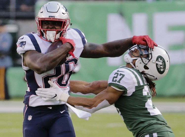 Running back Sony Michel rushed for 133 yards and a touchdown against the Jets on Sunday, allowing the Patriots to mix things up on offense.