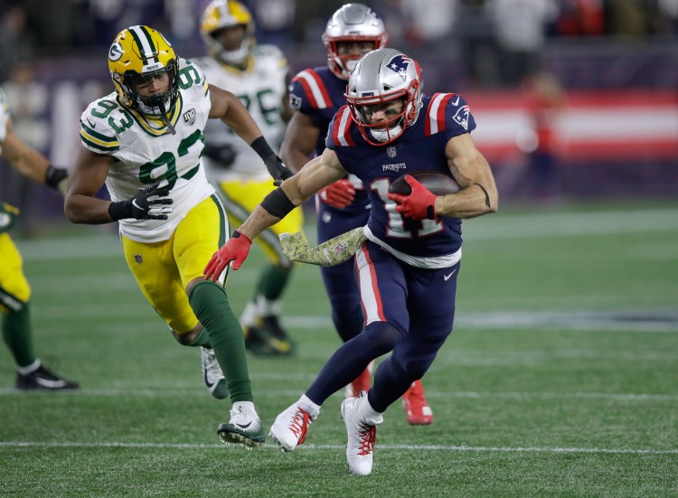 Julian Edelman helped spark the New England Patriots to a 31-17 win over the Green Bay Packers on Sunday night, with his arm, throwing a a 37-yard pass to James White on a trick play in the third quarter. 