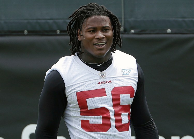 San Francisco 49ers linebacker Reuben Foster was arrested Saturday at the team hotel on charges of domestic violence. 