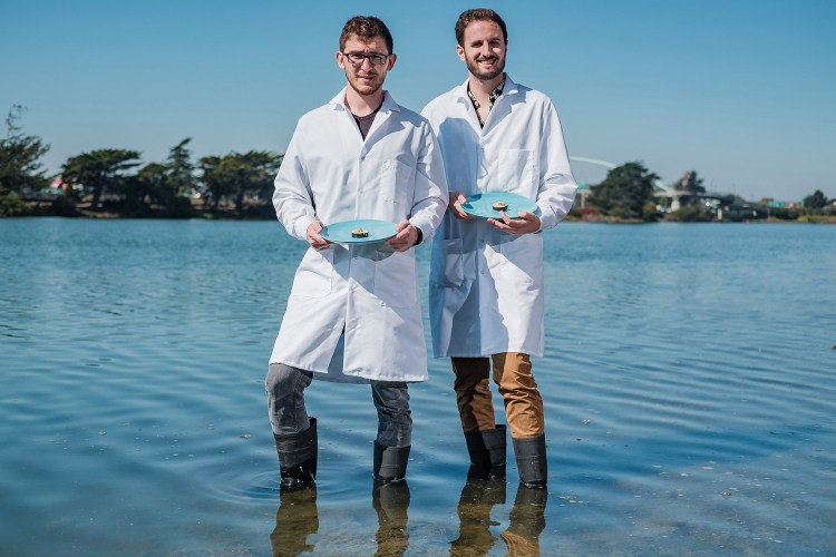 Brian Wyrwas, left, and Mike Selden, founders of Finless Foods. 