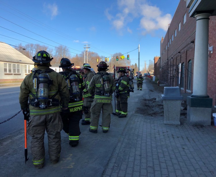 Firefighters from Waterville, Fairfield and Winslow responded to reports of a fire at the Huhtamaki paper product factory on Wednesday.