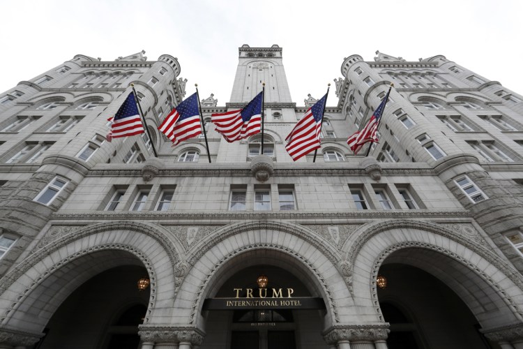 Members of Maine Gov. Paul LePage's travel group spent four nights at the Trump International Hotel in Washington in February 2017 at a time when the governor met with top administration officials and testified before Congress.