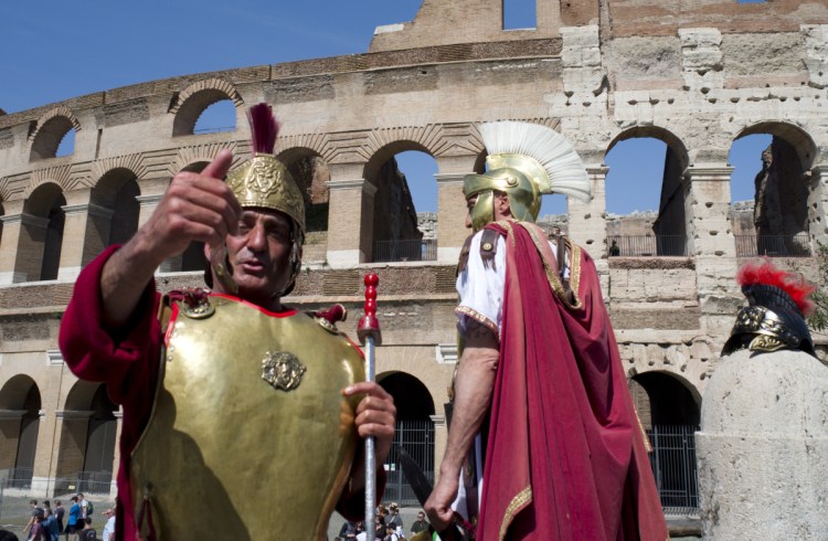 Tourists are advised to stay clear of gladiators who might really be costumed panhandlers outside the Colosseum. All kinds of disruptive conduct are being targeted by authorities wanting a more orderly Rome.