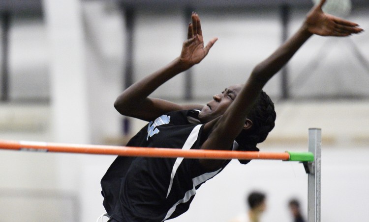 Westbrook's Nyagoa Bayak has a personal best of 5 feet, 11 inches in the high jump, but her trainer, Andy Wight, believes she can reach 6 feet or higher as a senior this season.
