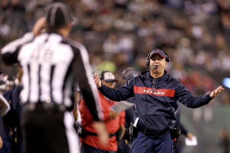 Bill O'Brien has 10 wins for the first time in his career as the Houston Texans head coach after they beat the New York Jets on Saturday. If the Texans win their final two games they will secure a first-round bye.