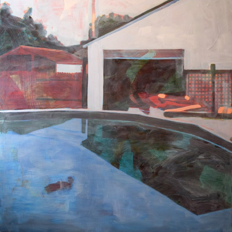 "Cool Pool," 48 by 48 inches.