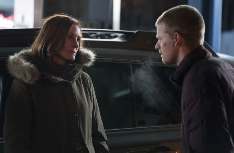 Roberts with Lucas Hedges in a scene from "Ben Is Back."
