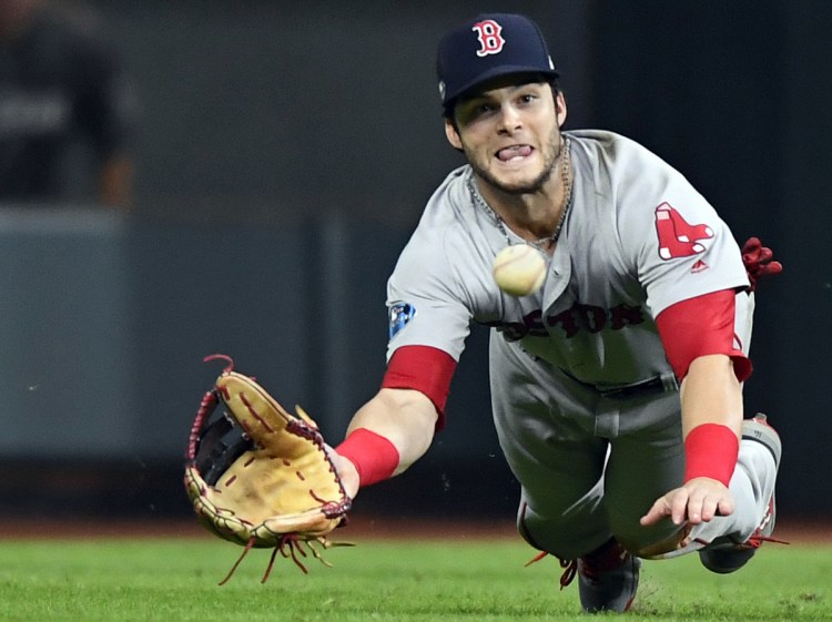 The game was on the line and Andrew Benintendi went all out to save it. The Red Sox left fielder made a diving catch with two outs and the bases loaded in the bottom of the ninth inning of Game 4 of the ALCS. Boston won the game 2-1 and went on to win the World Series, making Benintendi's catch the Play of the Year.