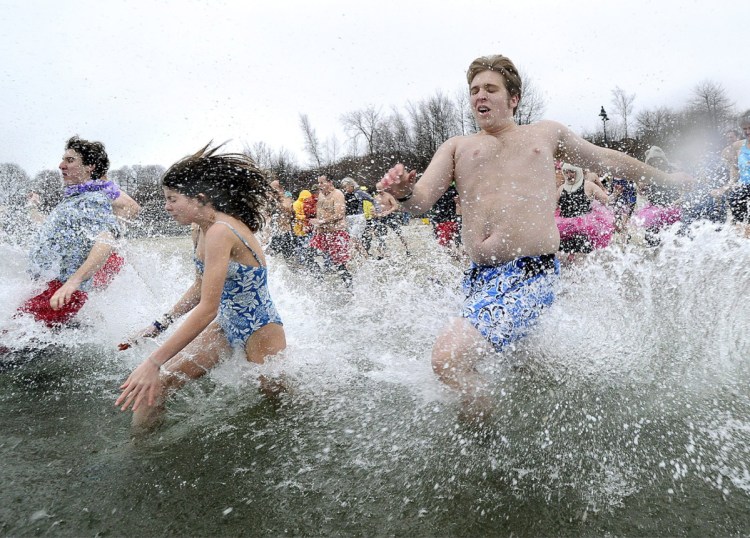You don't have to be intrepid to participate in the annual Polar Dip & Dash in Portland, but it helps.