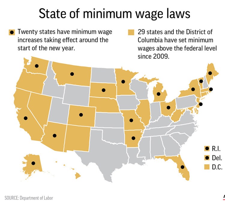Millions of minimum-wage workers will be getting a pay raise with the new year.