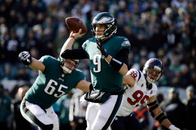 Nick Foles lead the Eagles to a 32-30 win over the Texans on Sunday in Philadelphia, keeping the Eagles in the playoff hunt and knocking the Texans out of the No. 2 spot in the AFC