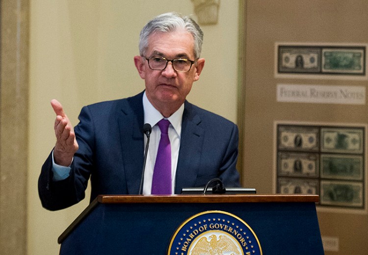 Federal Reserve Chairman Jerome Powell addresses the Federal Reserve Board last month.