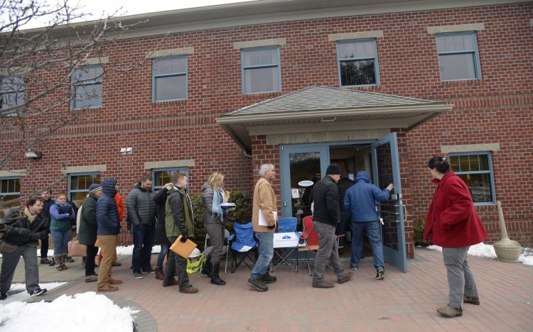 Investors lined up outside FAME's office to apply for the Maine Seed Capital Tax Credit program on Wednesday.