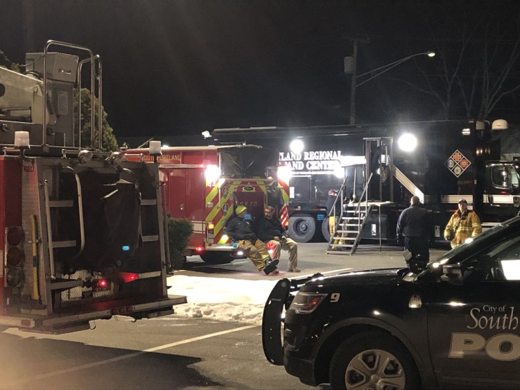 A mobile command center was set up off Route 1 Friday during a  2½-hour standoff.