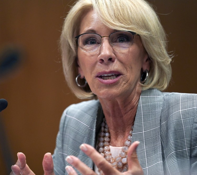 Betsy DeVos had surgery to repair a broken bone suffered in a cycling accident. 