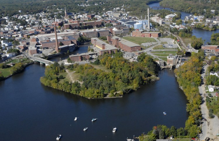 Saco Island, site of a proposed $40 million development that would have included a mix of apartments, a boutique hotel and a marina, is in the Saco River between the downtowns of Biddeford and Saco. It links both cities' historic mill districts, an environment of transformative development in recent years.