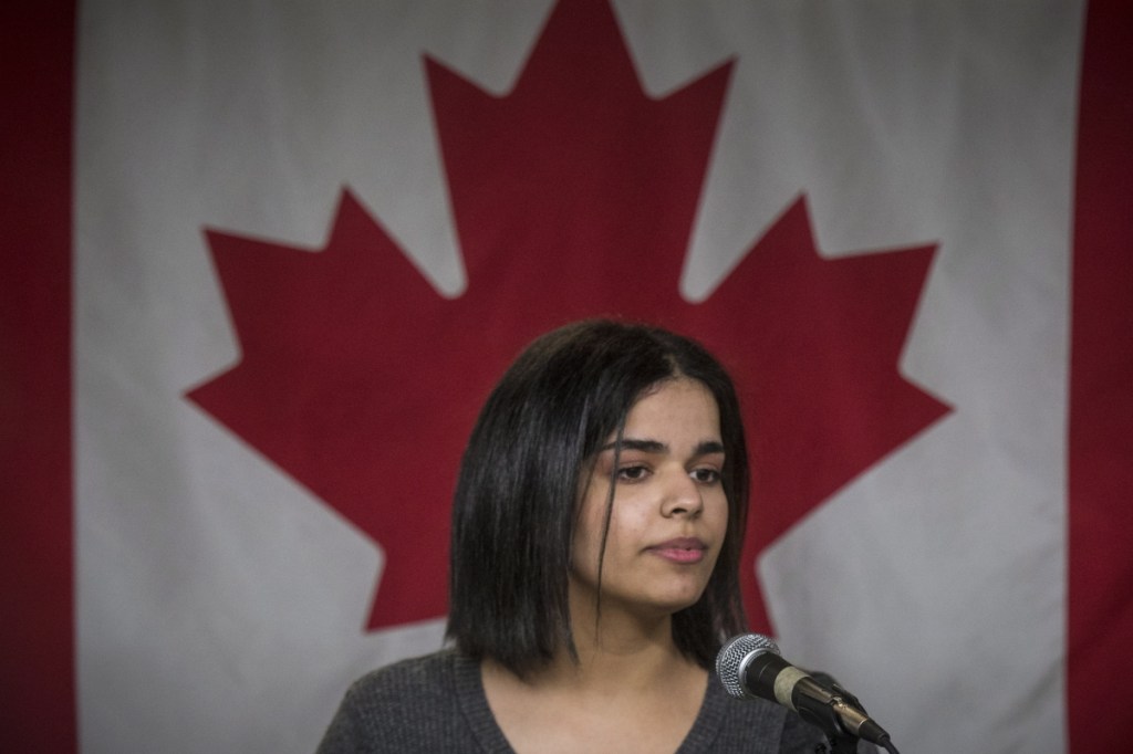 Rahaf Mohammed, who dropped her family name of Alqunun, says she wants to "work in support of freedom for women around the world."