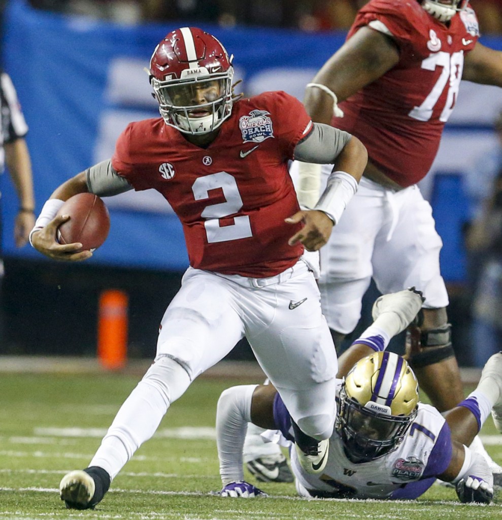 Quarterback Jalen Hurts was a two-year starter who led Alabama to a pair of national championship games, but then lost his starting job to start the 2018 season. He will play for Oklahoma next season.