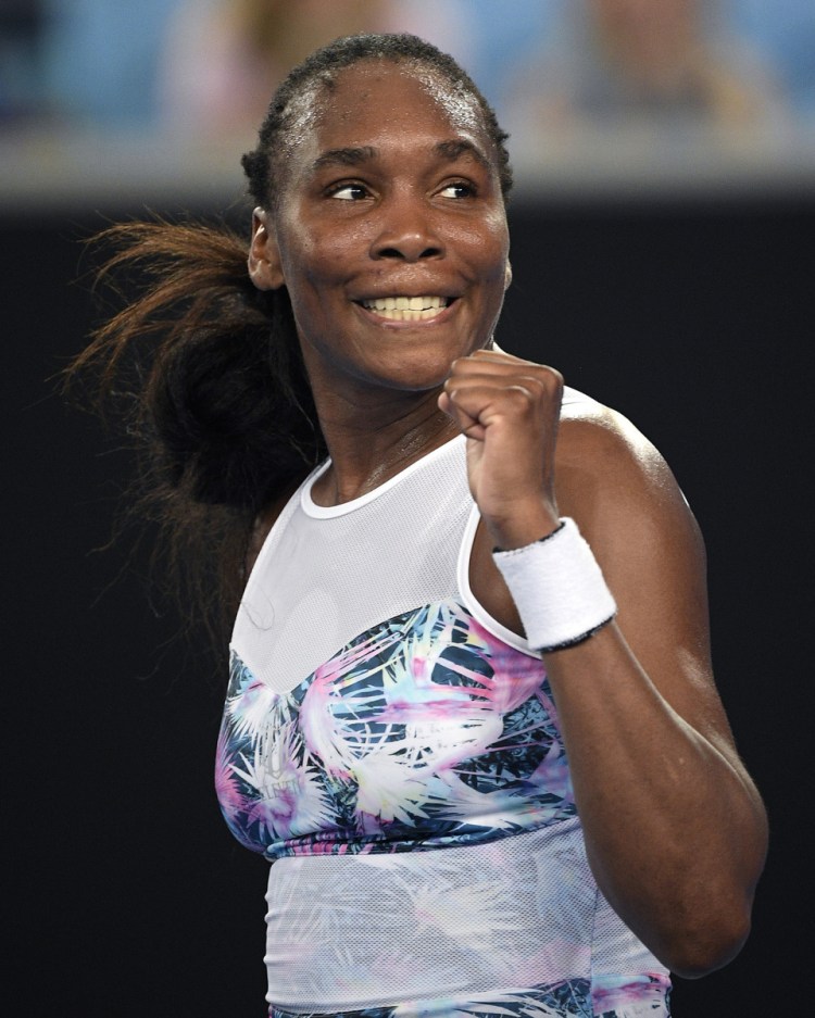 Venus Williams defeated Alize Cornet on Thursday, setting up a third-round match with the top-seeded Simona Halep.