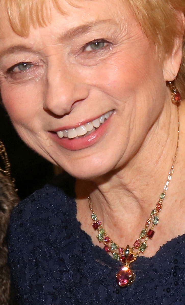 Gov. Janet Mills wears the Maine Tourmaline Necklace at her post-inaugural celebrations Jan. 3.