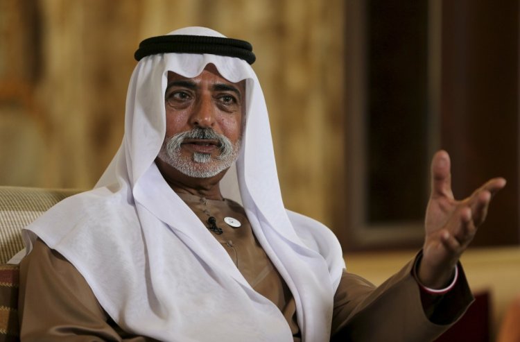 Sheikh Nahyan bin Mubarak Al Nahyan, the UAE Minister of Tolerance, gives an interview in Abu Dhabi, United Arab Emirates, on Thursday.