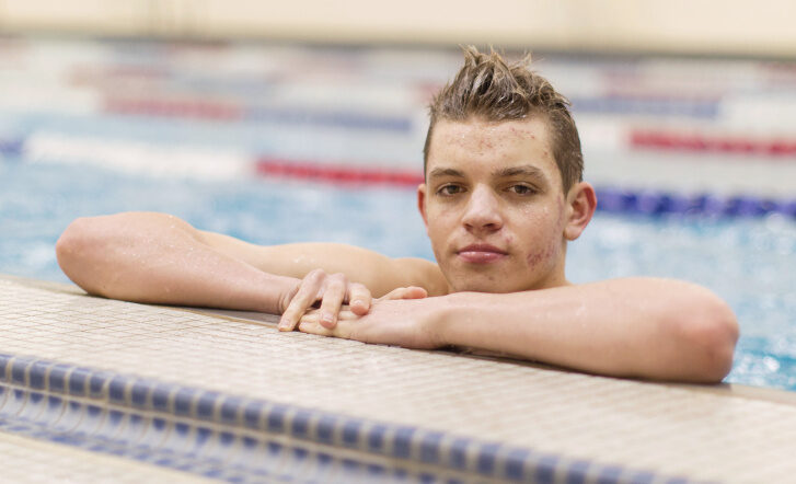 Owen McLaughlin needed some time before making his mark for the Deering swim team. He scored "one measly point" in the state meet as a freshman. Two years later he is one of the state's top swimmers.