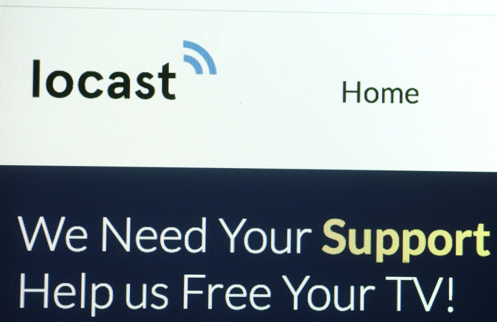 The Locast website is displayed on a computer screen in New York. A nonprofit called Locast, available in seven major U.S. cities, beams popular networks to phones, TVs and computers. It's like the online version of a TV antenna, free and easy to use.