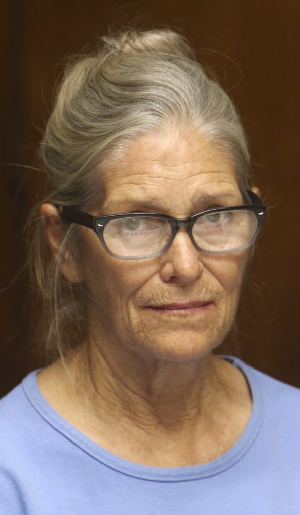 Leslie Van Houten at a parole hearing in 2017.