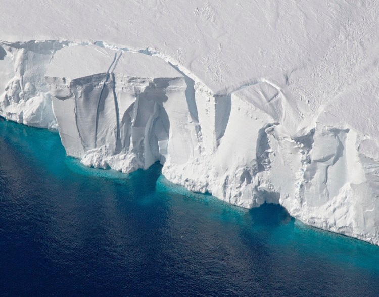 This 2016 photo provided by NASA shows the Getz Ice Shelf from 2016’s Operation Icebridge in Antarctica. According to a new study published Monday, Jan. 14, 2019, in Proceedings of the National Academy of Sciences, Antarctica is melting more than six times faster than it did in the 1980s. 