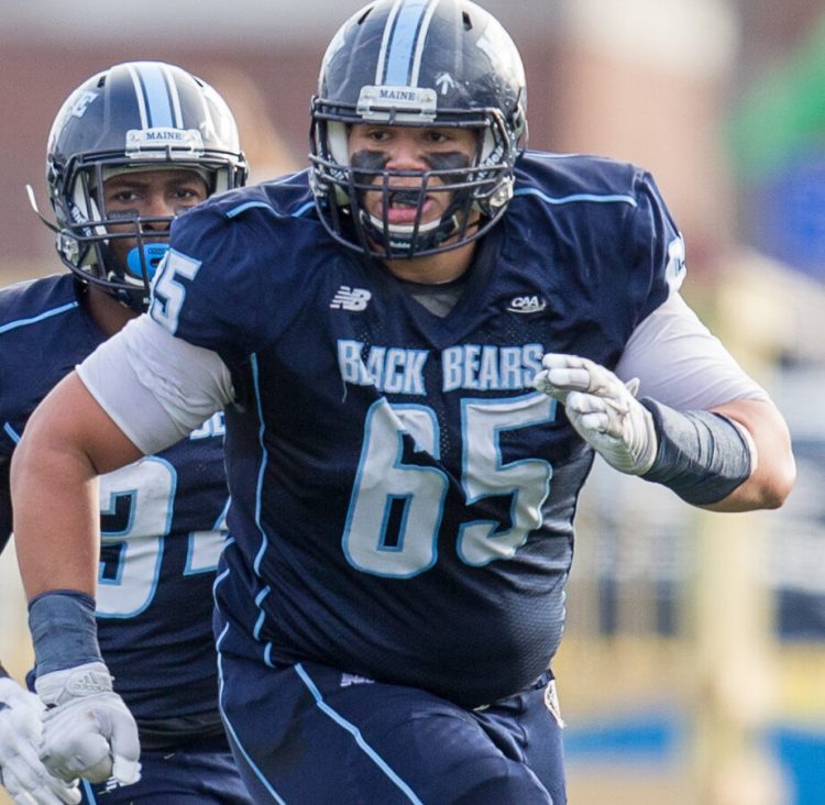 Jamil Demby was a four-year starter for UMaine, and an all-Colonial Athletic Association first-team choice as a senior. Drafted and then cut by the Rams, he was with the Detroit Lions last fall before rejoining L.A.