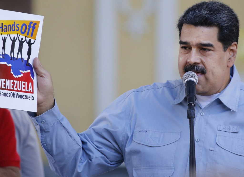 Venezuelan President Nicolas Maduro criticizes the United States on Thursday in Caracas
Associated
PressAriana Cubillos