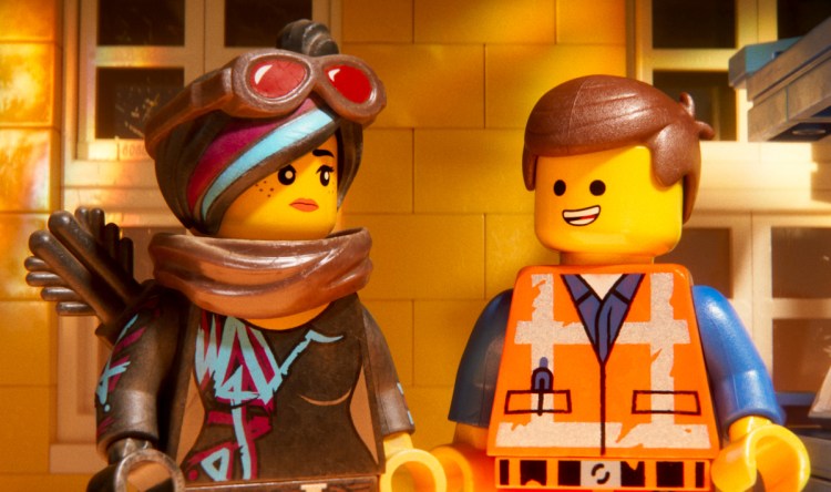 Lucy (voice of Elizabeth Banks) and Emmet (Chris Pratt) in "The Lego Movie 2: The Second Part."