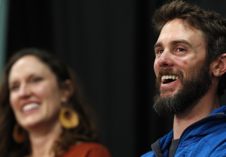 Travis Kauffman responds to questions during a news conference Feb. 14 in Fort Collins, Colo. 