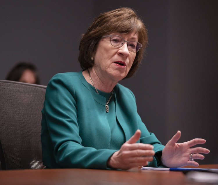 Sen. Susan Collins is opposing President Trump’s nominee to a federal appeals court because the nominee argued in court against the Affordable Care Act’s pre-existing conditions protections.