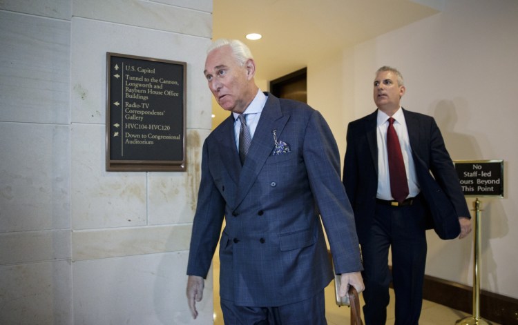 Longtime Donald Trump associate Roger Stone was ordered Thursday not to speak publicly about the criminal case against him after he put up an Instagram post that showed a picture of the judge in the case and what appeared to be crosshairs.